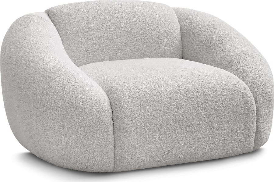 Světle šedé křeslo z textilie bouclé Tina – Bobochic Paris Bobochic Paris