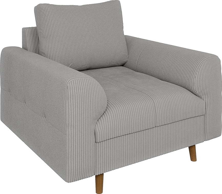 Světle šedé manšestrové křeslo Ariella – Ropez Ropez