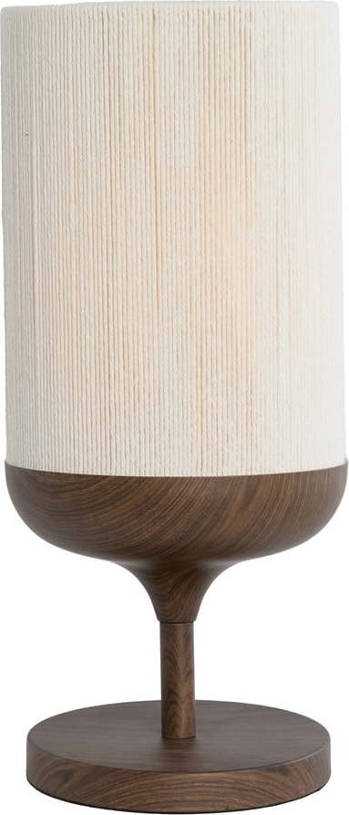 Tmavě hnědá stolní lampa s textilním stínidlem (výška 50 cm) Dania – Light & Living Light & Living