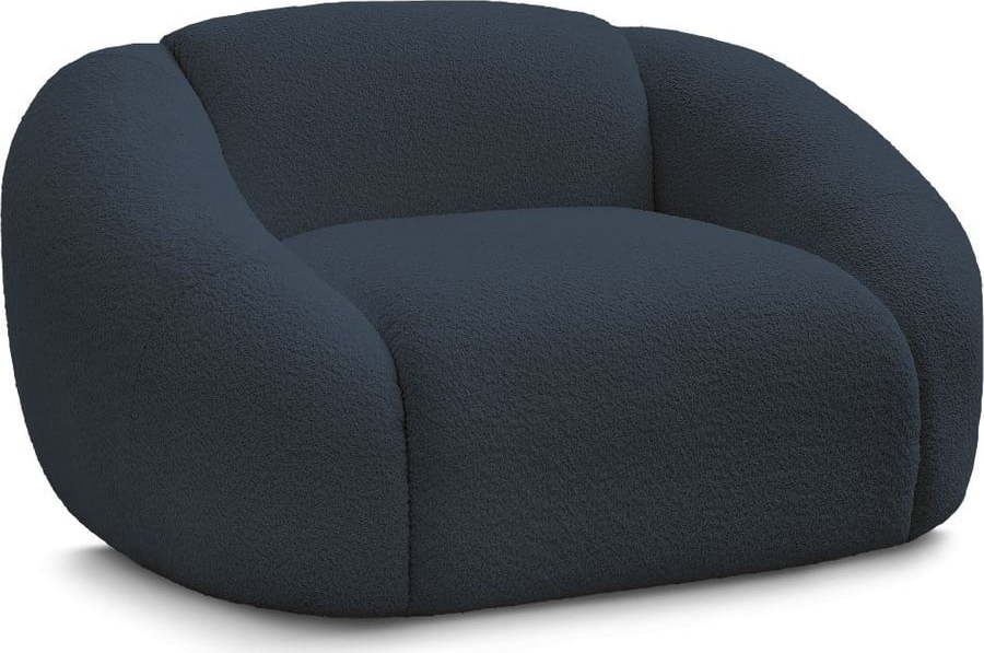 Tmavě modré křeslo z textilie bouclé Tina – Bobochic Paris Bobochic Paris
