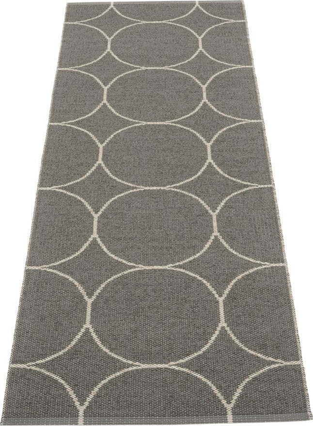 Tmavě šedý vnitřní a venkovní běhoun 70x200 cm Boo Charcoal Linen – Pappelina Pappelina