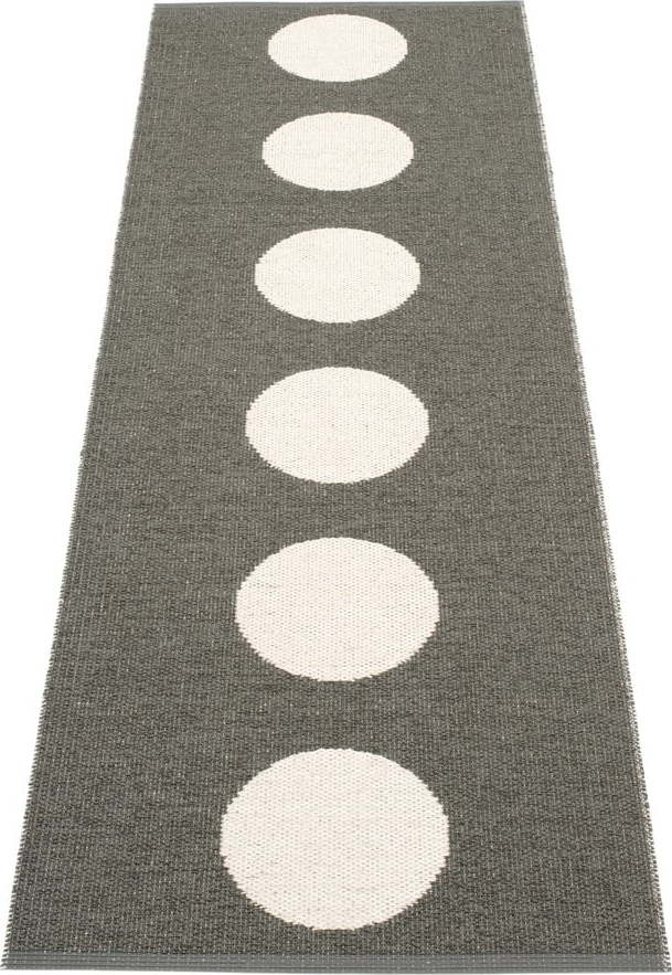 Tmavě šedý vnitřní a venkovní běhoun 70x225 cm Vera Charcoal – Pappelina Pappelina