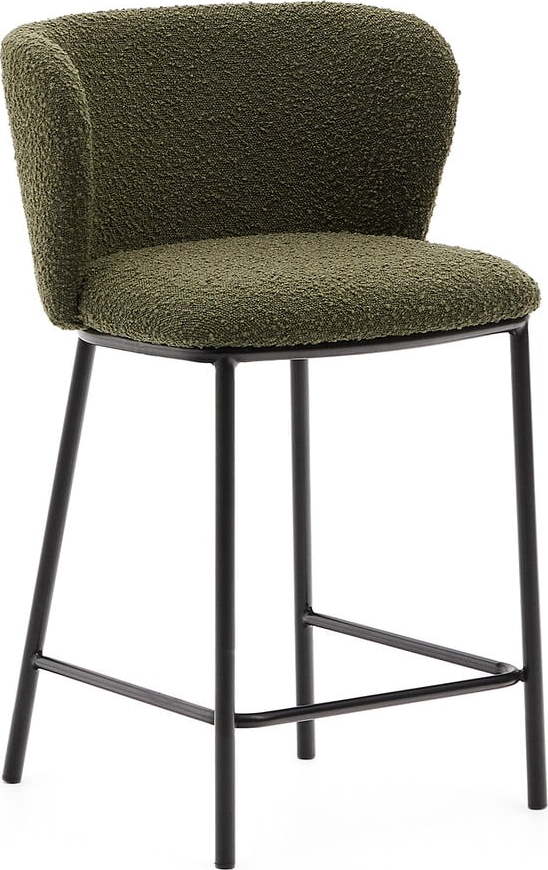 Zelená barová židle (výška sedáku 65 cm) Ciselia – Kave Home Kave Home