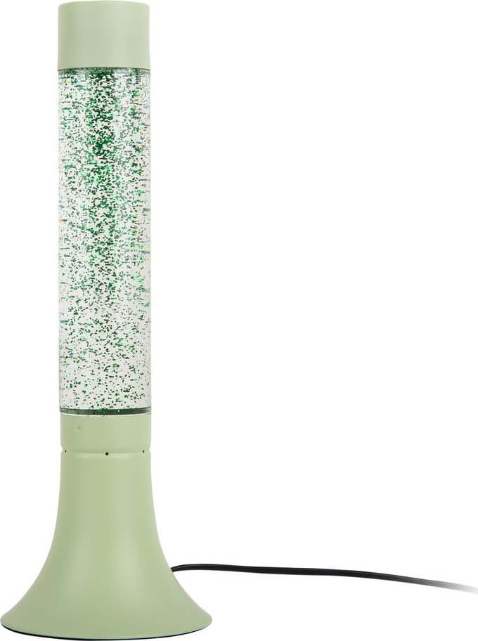Zelená stolní lampa se skleněným stínidlem (výška 37