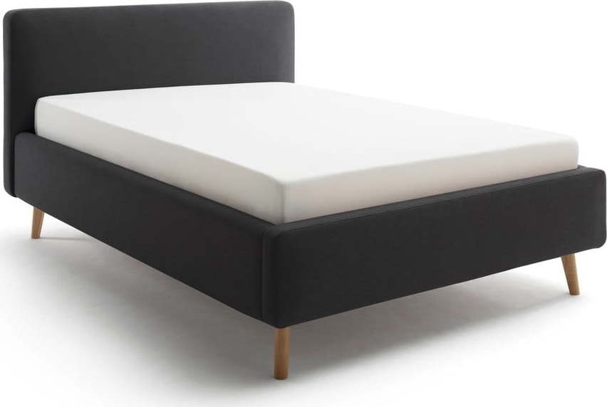 Antracitová čalouněná jednolůžková postel bez roštu 120x200 cm Mattis – Meise Möbel Meise Möbel
