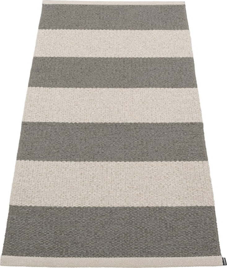 Antracitovo-krémový vnitřní a venkovní běhoun 70x150 cm Bob Charcoal Linen – Pappelina Pappelina