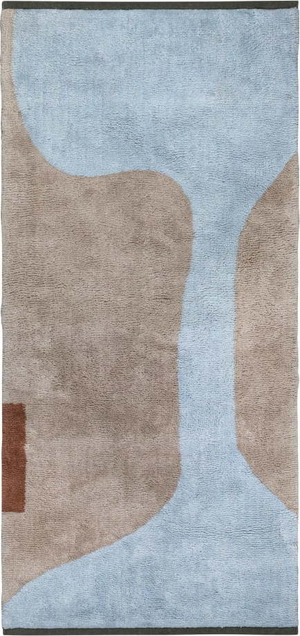 Bavlněný pratelný běhoun ve světle modré a béžové barvě 70x150 cm Figura – Mette Ditmer Denmark Mette Ditmer Denmark