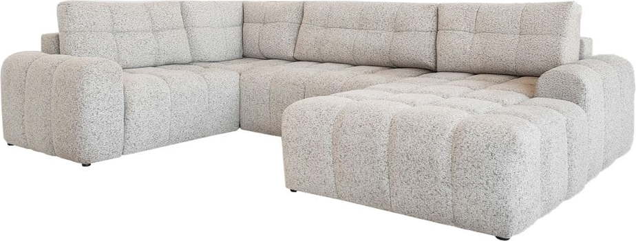 Béžová rozkládací modulární rohová pohovka s úložným prostorem (levý roh) Lulu – Miuform Miuform