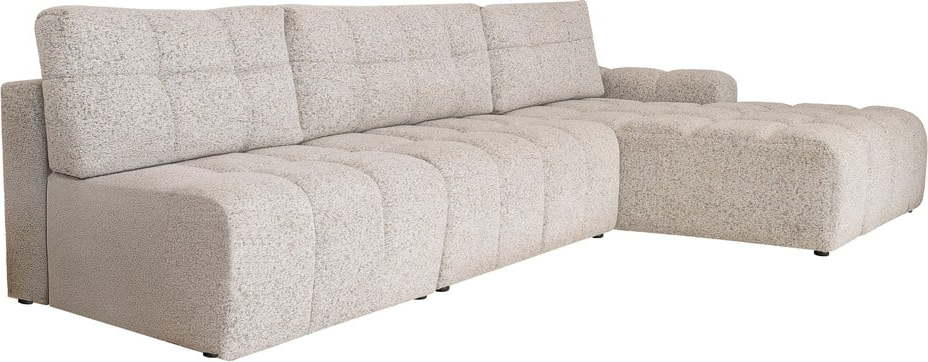 Béžová rozkládací modulární rohová pohovka s úložným prostorem (pravý roh) Lulu – Miuform Miuform