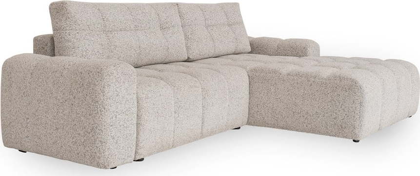 Béžová rozkládací modulární rohová pohovka s úložným prostorem (pravý roh) Lulu – Miuform Miuform