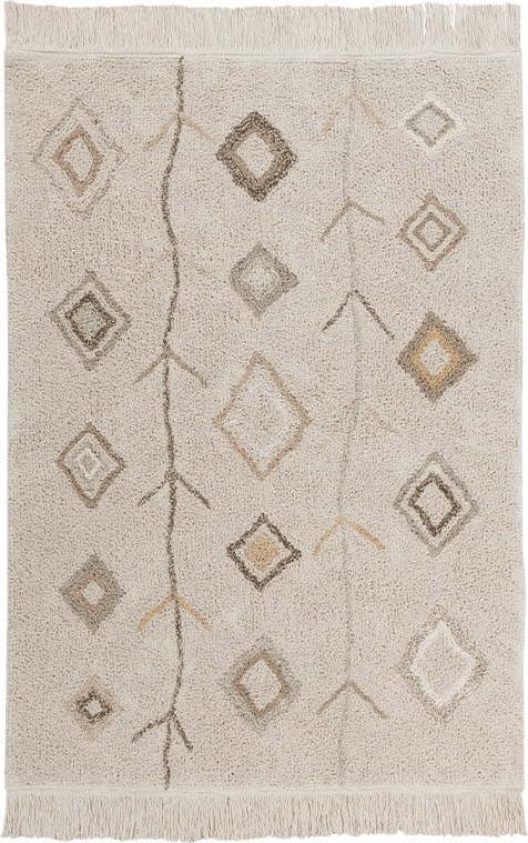 Béžový pratelný ručně tkaný bavlněný koberec 170x240 cm Kaarol Earth – Lorena Canals Lorena Canals