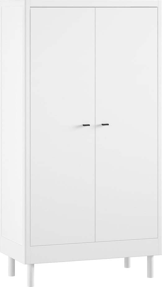 Bílá dětská šatní skříň z bukového dřeva 100x190x55 cm Forrest – Vipack Vipack