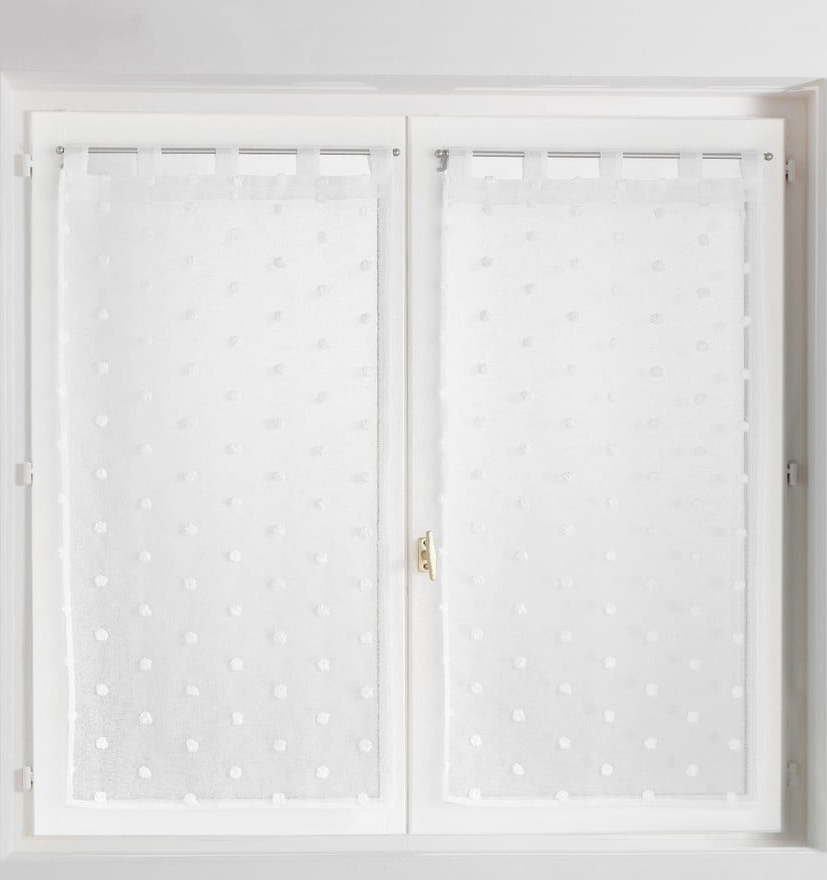 Bílá záclona 60x160 cm Pompinou – douceur d'intérieur Douceur d intérieur