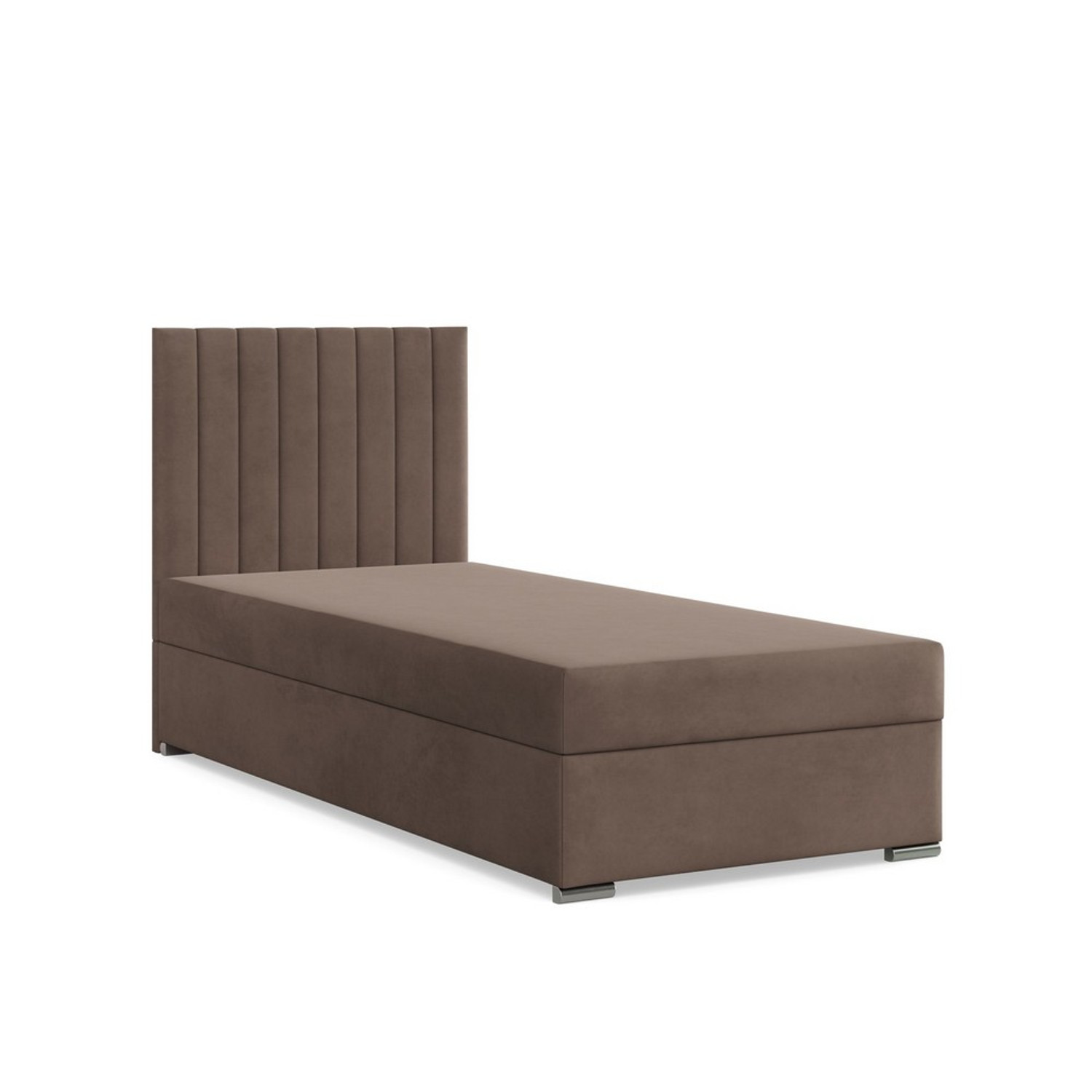 Čalouněná postel AGEN 90x200 cm s pružinovou matrací Hnědá SG nabytek