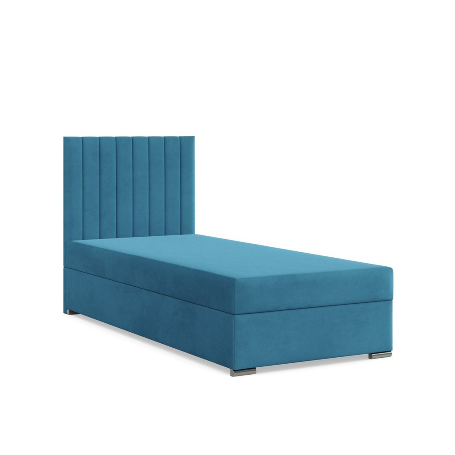 Čalouněná postel AGEN 90x200 cm s pružinovou matrací Modrá SG nabytek