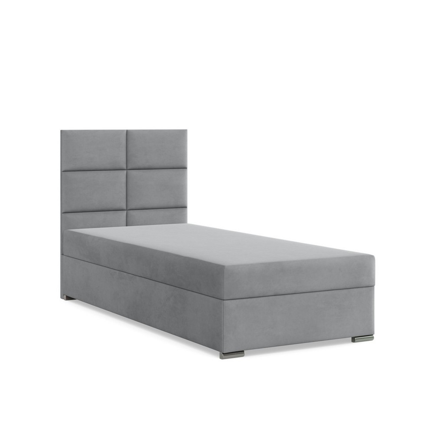 Čalouněná postel CALVI 90x200 cm s pružinovou matrací Šedá III SG nabytek
