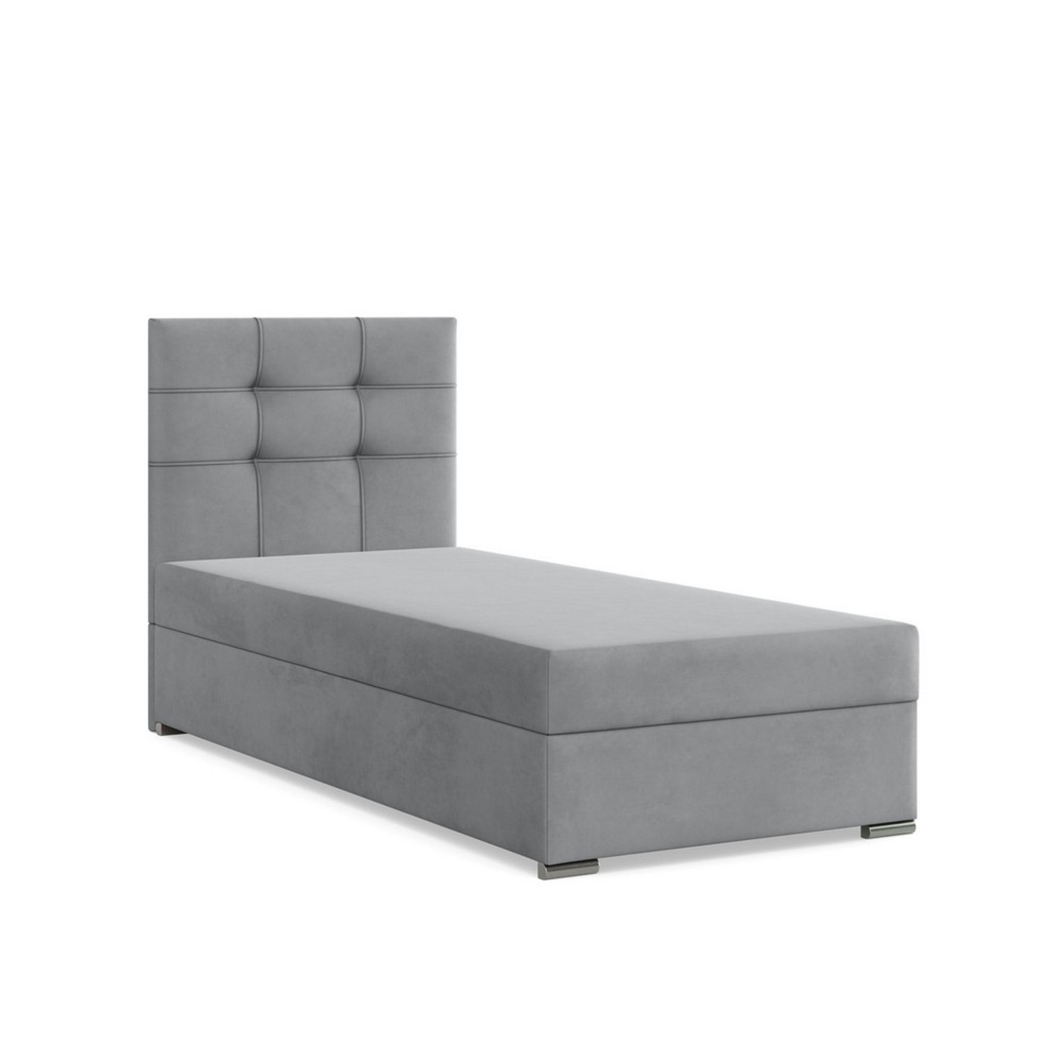 Čalouněná postel ELDA 90x200 cm s pružinovou matrací Šedá III SG nabytek