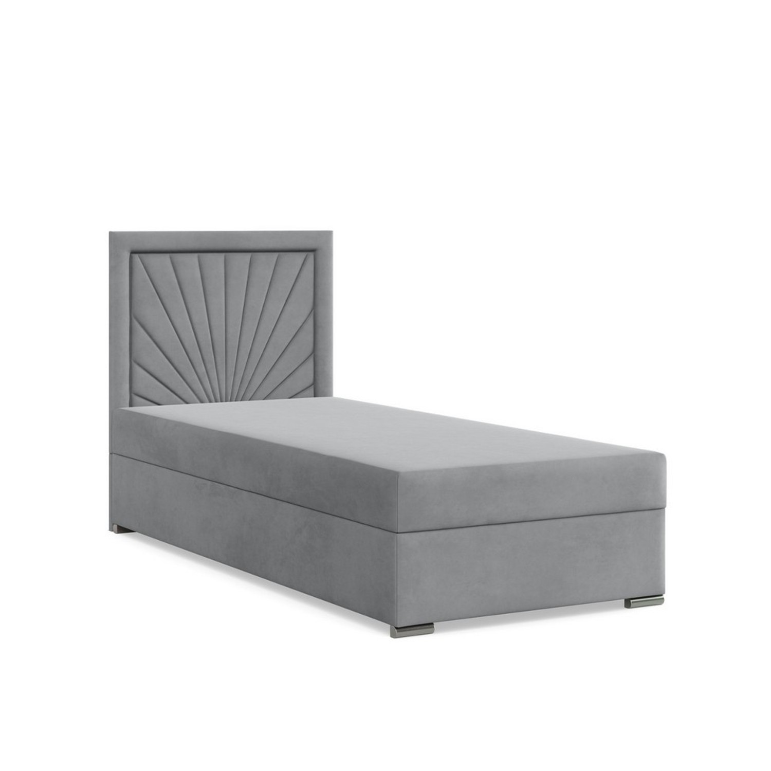 Čalouněná postel VINCENZA 90x200 cm s pružinovou matrací Šedá III SG nabytek