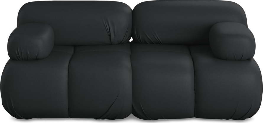 Černá modulární pohovka z imitace kůže 190 cm Lokua – Makamii Makamii