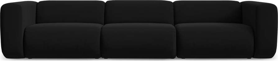 Černá sametová pohovka 319 cm Ekahi – Makamii Makamii