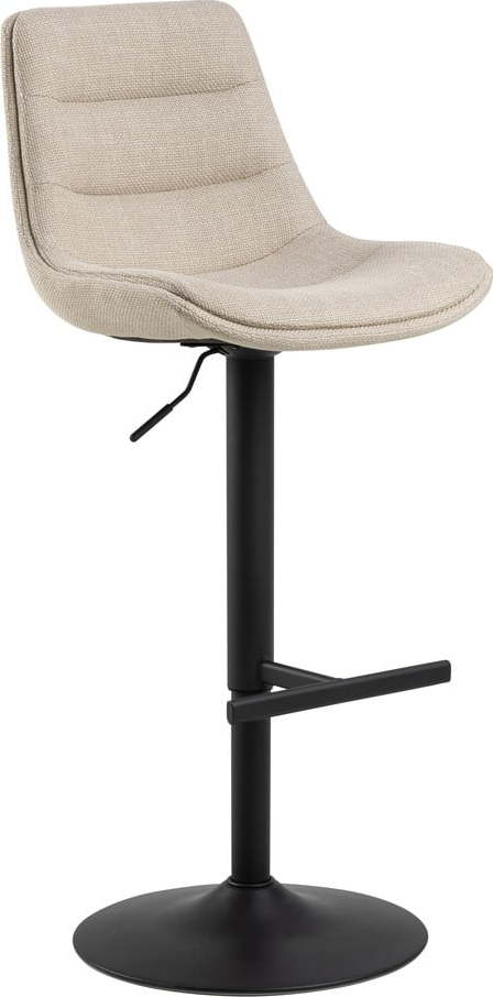 Černo-béžová barová židle s nastavitelnou výškou (výška sedáku 65 cm) Adisa – Actona Actona