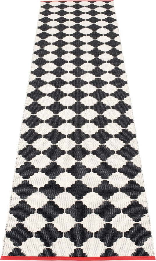 Černo-bílý vnitřní a venkovní běhoun 70x300 cm Marre Black Coral – Pappelina Pappelina