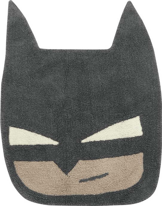 Černý pratelný ručně tkaný vlněný dětský koberec 90x120 cm BatBoy – Lorena Canals Lorena Canals