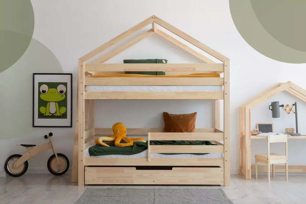 Dětská postel s úložným prostorem s roštem v přírodní barvě 90x190 cm DMPB – Adeko Adeko