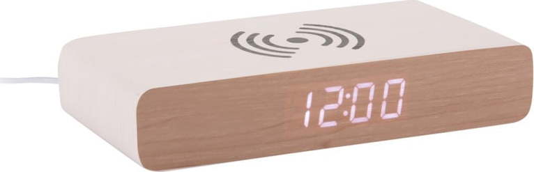Digitální budík s bezdrátovou nabíječkou Retro Flat LED – Karlsson Karlsson