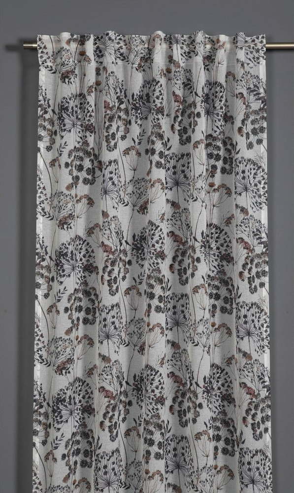 Fialovo-šedý závěs 135x245 cm Birds and Roses – Sehlbach Sehlbach