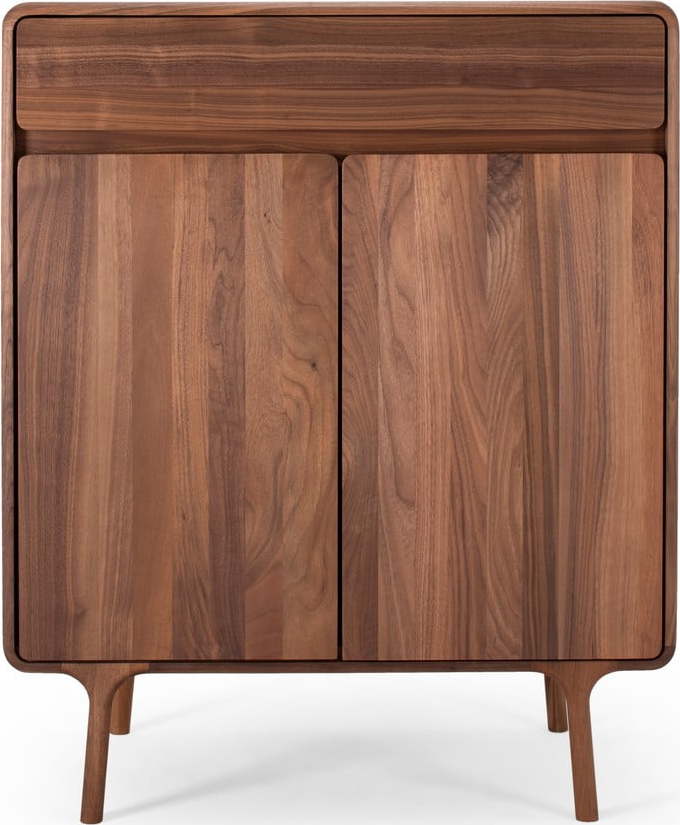 Hnědá komoda z ořechového dřeva 90x110x45 cm Fawn – Gazzda Gazzda