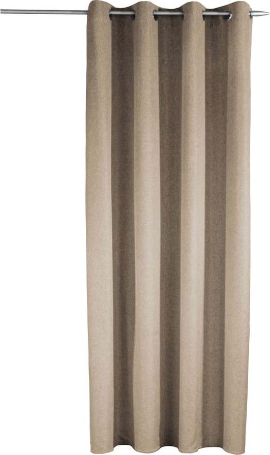 Hnědý závěs 135x245 cm Len Uni – Sehlbach Sehlbach