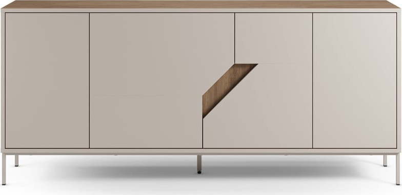 Komoda v dekoru dubu v krémovo-přírodní barvě 180x80x40 cm Lilou – Marckeric Marckeric