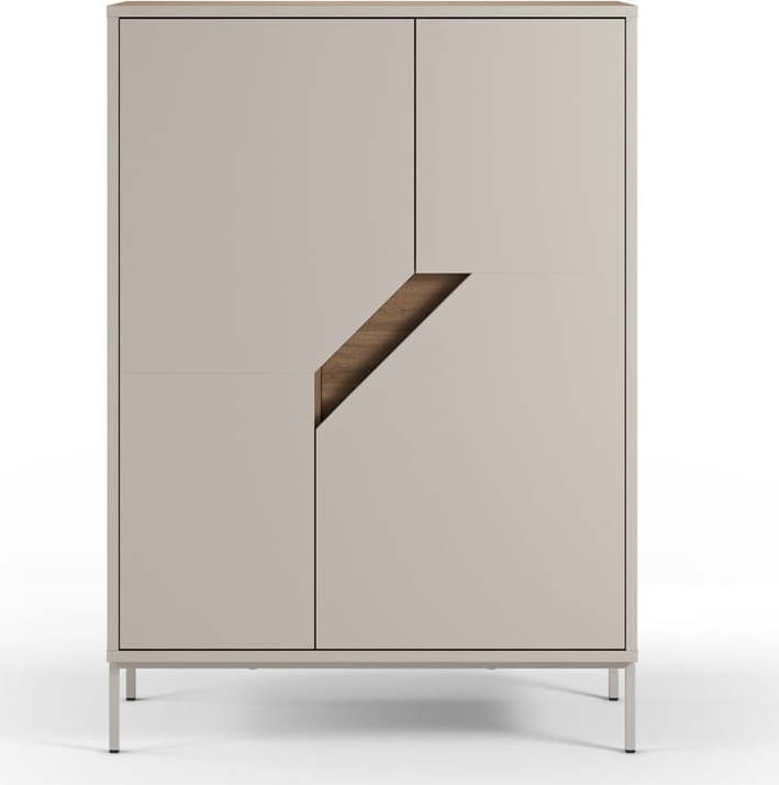 Komoda v dekoru dubu v krémovo-přírodní barvě 85x120x40 cm Lilou – Marckeric Marckeric