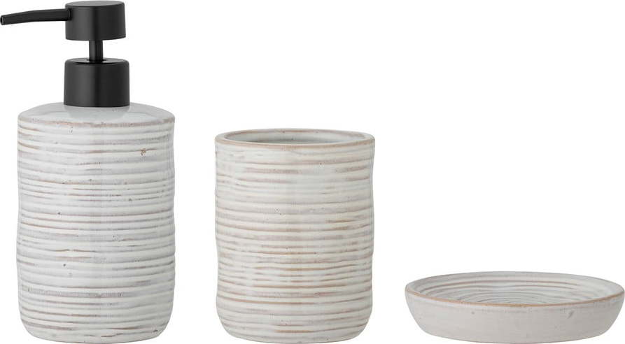 Krémová kameninová sada doplňků do koupelny Winta – Bloomingville Bloomingville