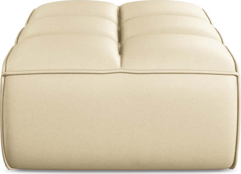 Krémová modulární podnožka z imitace kůže Kalai – Makamii Makamii