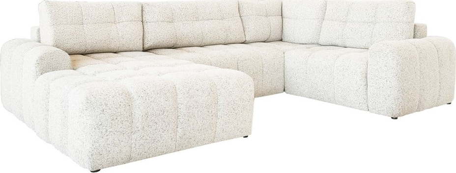 Krémová rozkládací modulární rohová pohovka s úložným prostorem (pravý roh) Lulu – Miuform Miuform