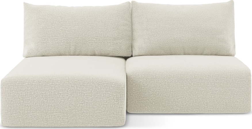 Krémová rozkládací/s úložným prostorem rohová pohovka (levý roh) Kalena – Makamii Makamii