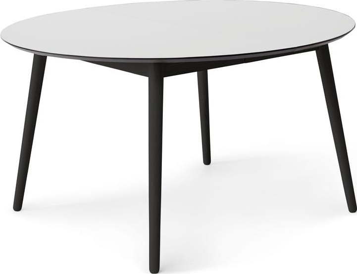 Kulatý rozkládací jídelní stůl s bílou deskou a přídavnou deskou ø 135 cm Meza – Hammel Furniture Hammel Furniture