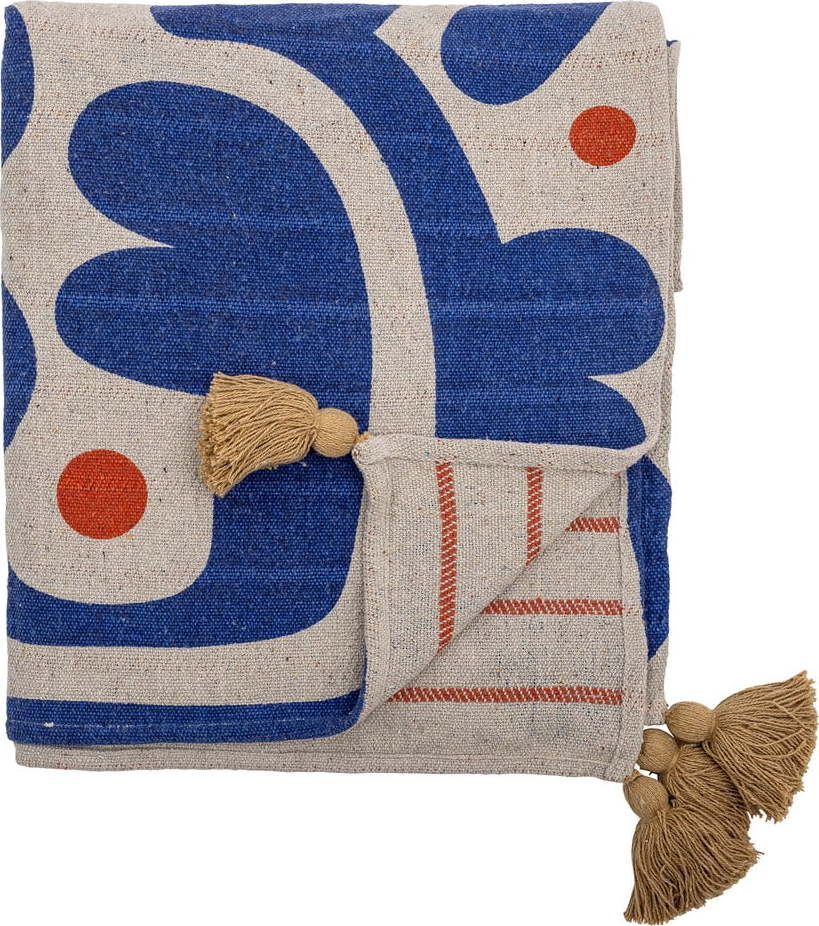 Modrá deka 130x160 cm Eviaya – Bloomingville Bloomingville