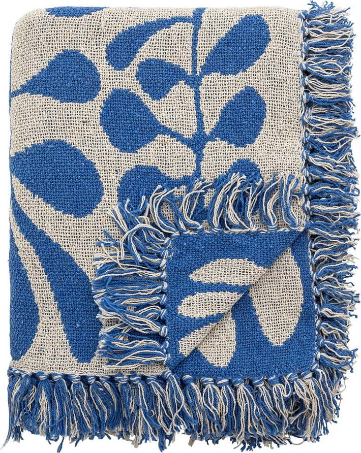 Modrá deka 130x160 cm Nevine – Bloomingville Bloomingville