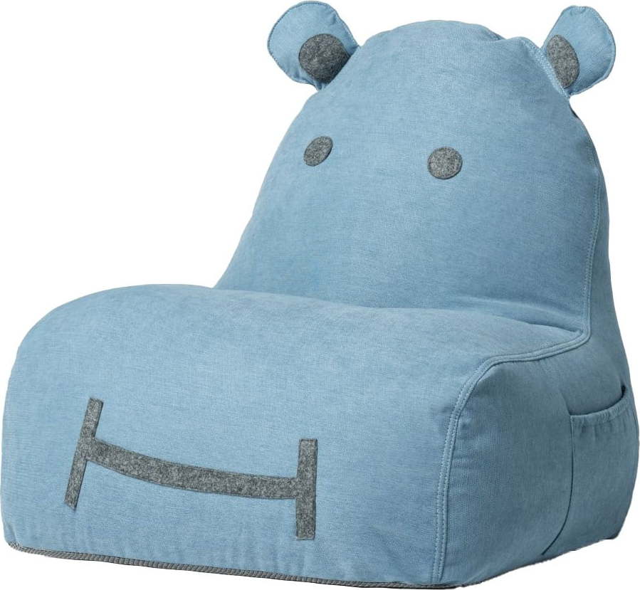 Modrý dětský sedací vak Hippo – The Brooklyn Kids The Brooklyn Kids