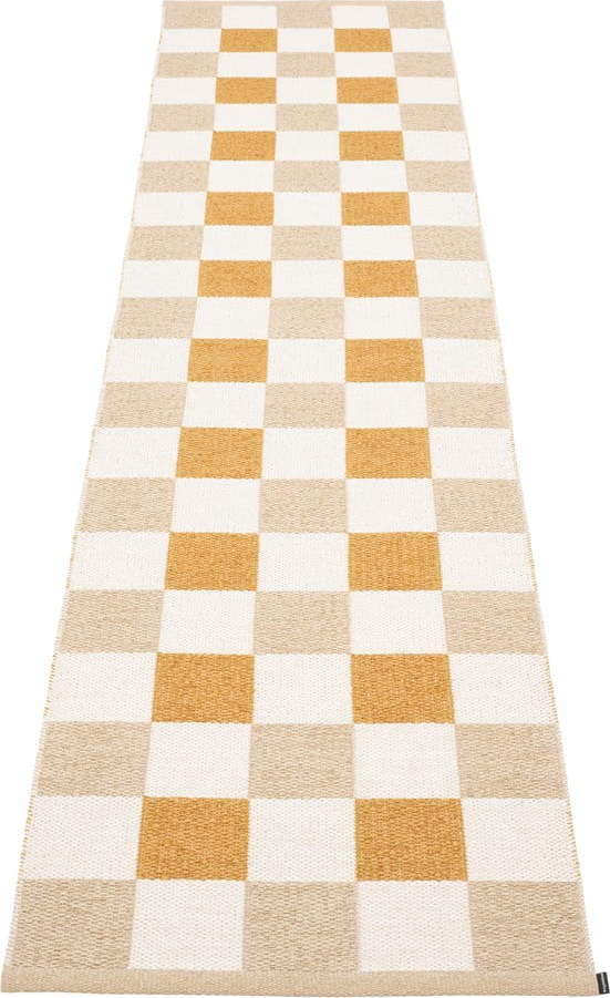 Okrově žluto-béžový vnitřní a venkovní běhoun 70x300 cm Pix Vanilla Ochre – Pappelina Pappelina