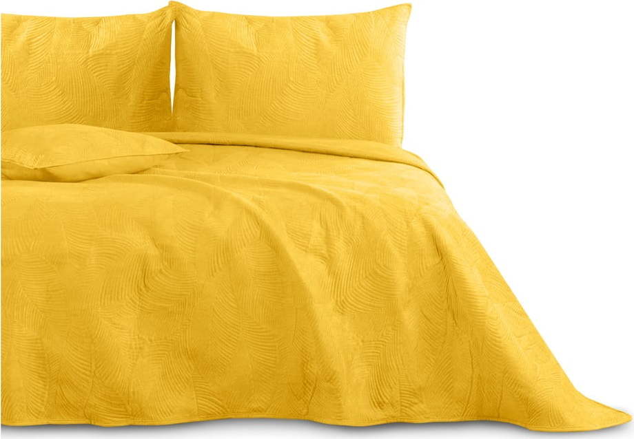 Okrově žlutý přehoz na dvoulůžko 200x220 cm Palsha – AmeliaHome Restilo