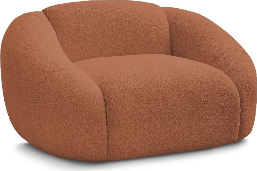 Oranžové křeslo z textilie bouclé Tina – Bobochic Paris Bobochic Paris