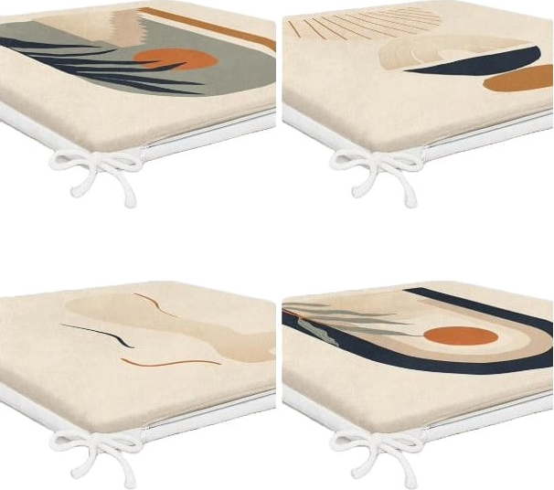 Podsedáky v sadě 4 ks 42x42 cm Illustrated Arch – Mila Home Mila Home