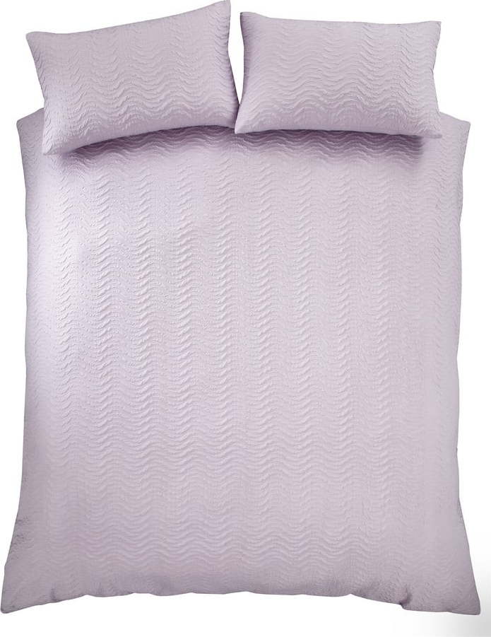 Povlečení na dvoulůžko v levandulové barvě 200x200 cm Heatset Wave – Catherine Lansfield Catherine Lansfield