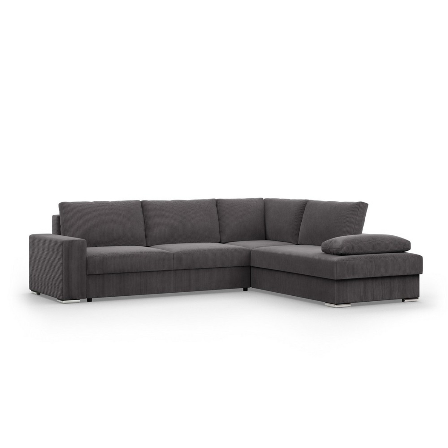 Rohová rozkládací sedací souprava FESTINA Pravá Šedá Signal-nabytek