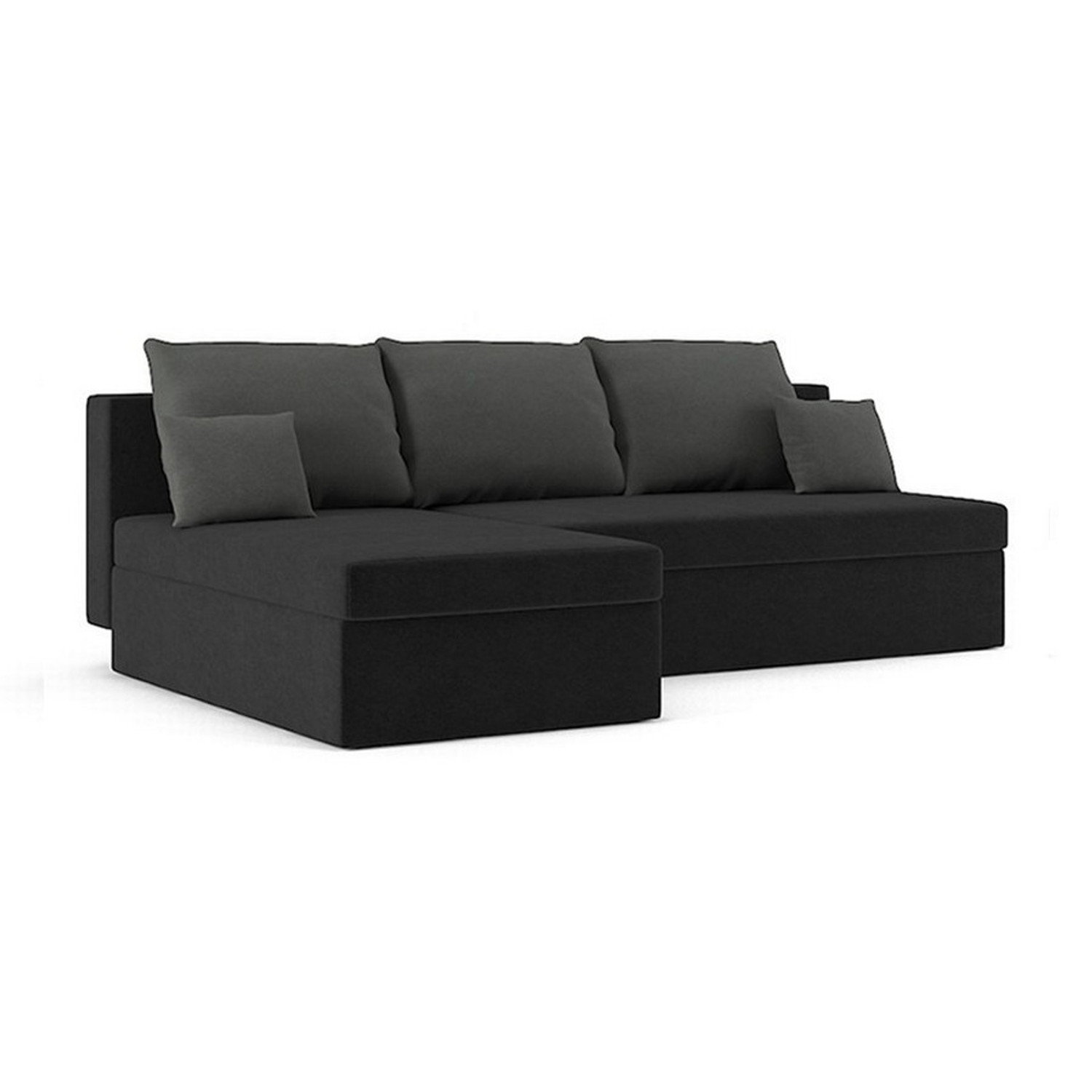 Rozkládací rohová sedací souprava MONAKO MODEL 3 Levá Černá/šedá Signal-nabytek