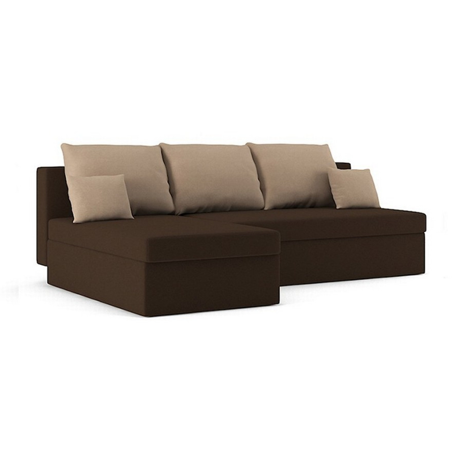 Rozkládací rohová sedací souprava MONAKO MODEL 3 Levá Hnědá/cappuccino Signal-nabytek